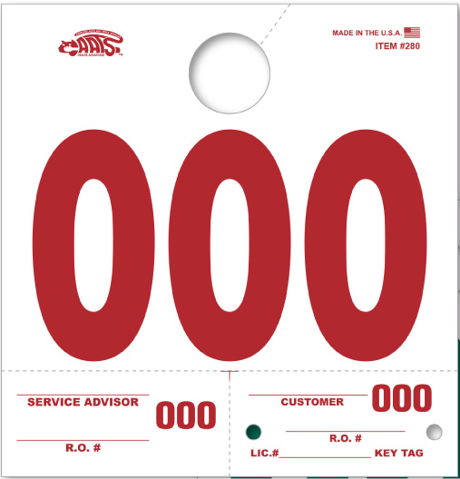 Service Numbers 3 Digit White